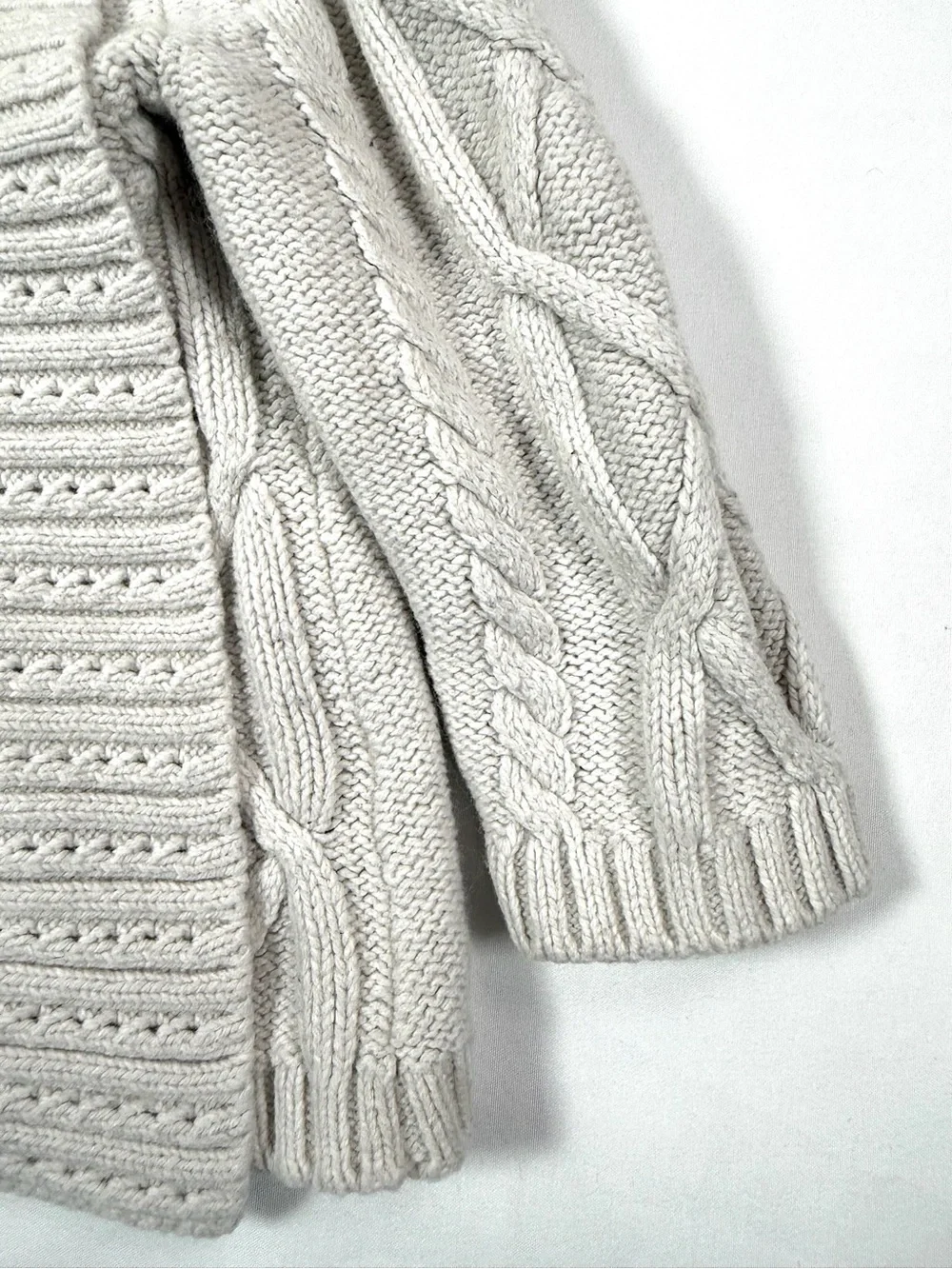 BABYGAP Fisherman Cable Knit Shawl Collar Cardigan Sweater 12-18M Coastal